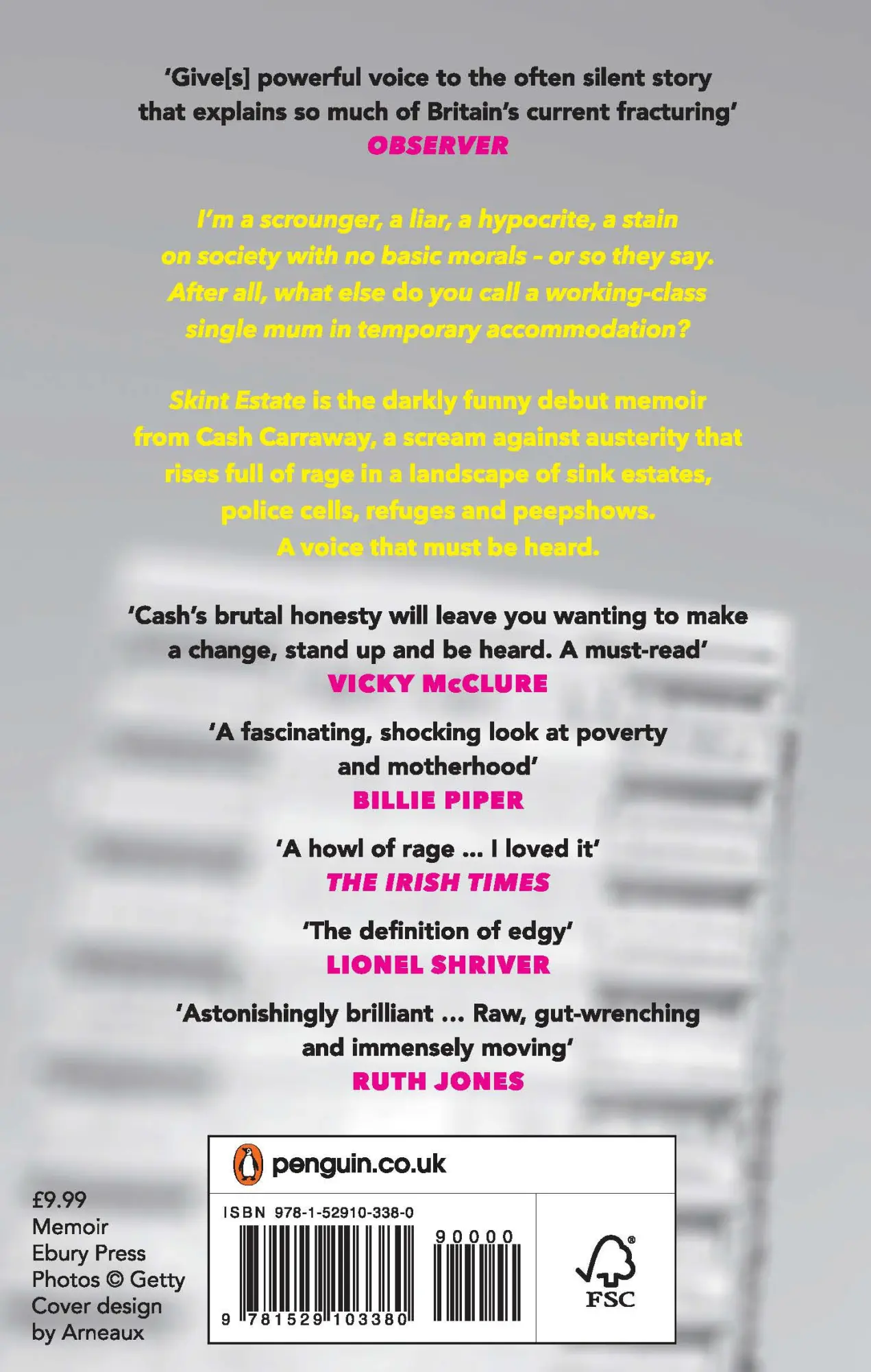 Rückseite: 9781529103380 | Skint Estate | Notes from the Poverty Line | Cash Carraway | Buch