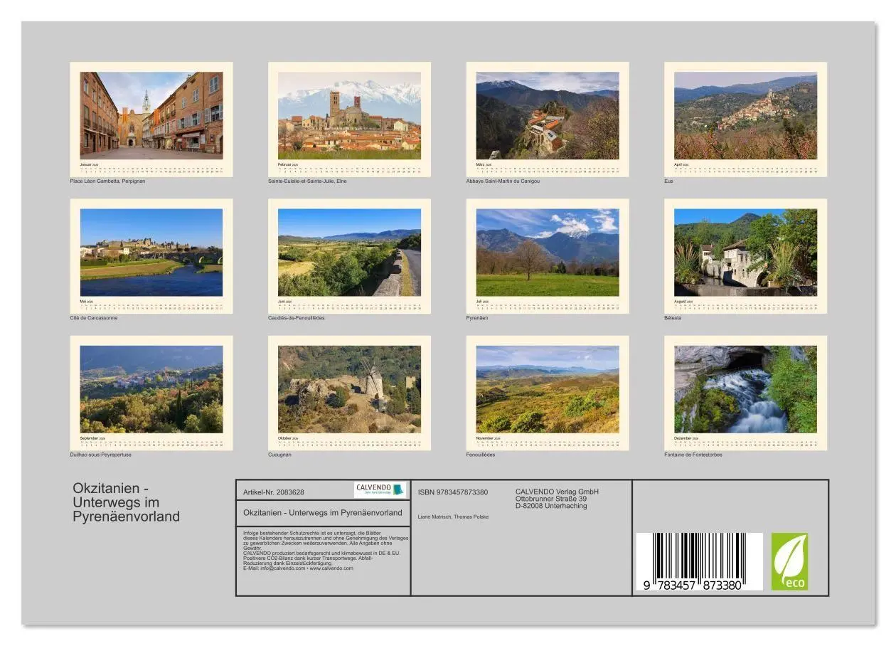 Bild: 9783457873380 | Okzitanien - Unterwegs im Pyrenäenvorland (Wandkalender 2026 DIN A4...