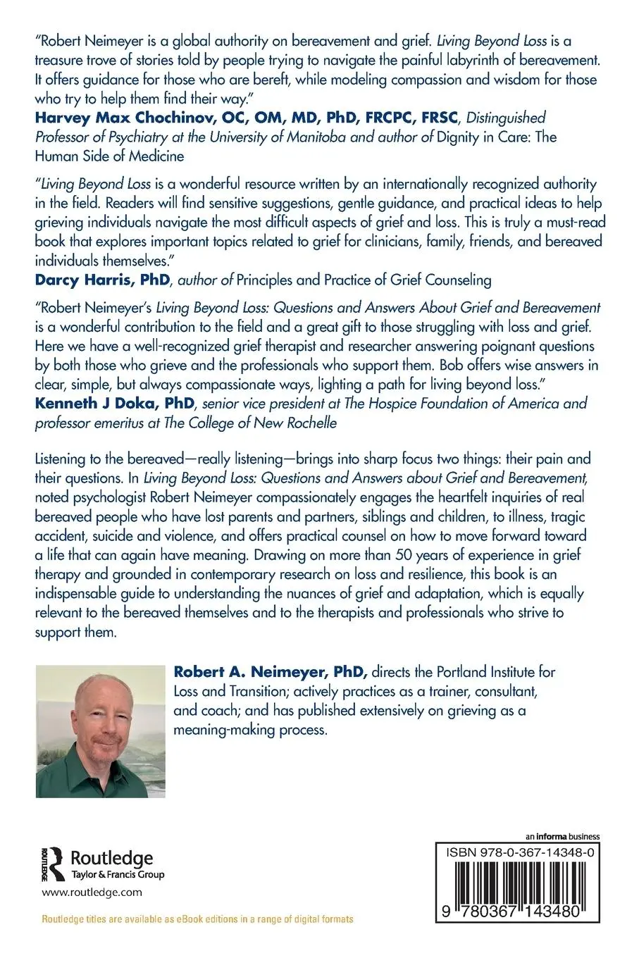 Rückseite: 9780367143480 | Living Beyond Loss | Questions and Answers About Grief and Bereavement
