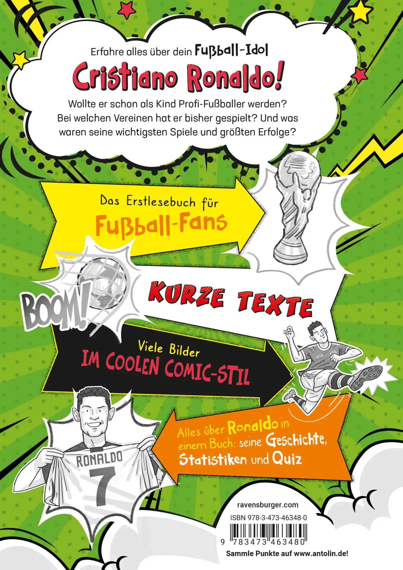 Rückseite: 9783473463480 | Fußball-Stars - Alles über Ronaldo. Vom Fußball-Talent zum Megastar
