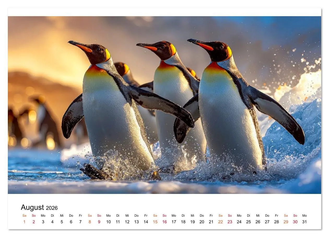 Bild: 9783516643480 | Pinguine - ein Jahr voller Meer (hochwertiger Premium Wandkalender...