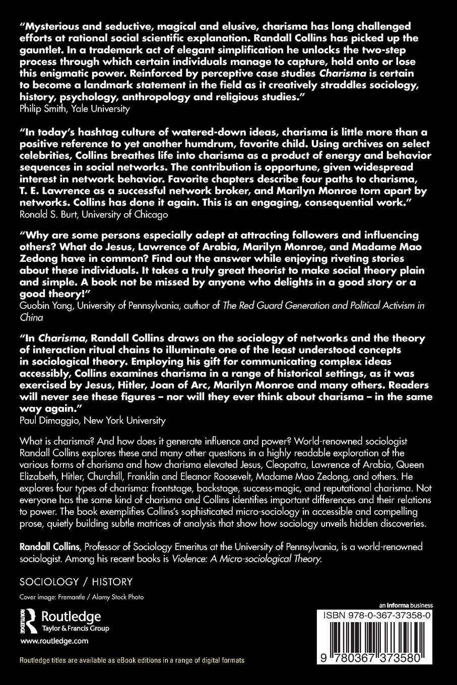 Rückseite: 9780367373580 | Charisma | Micro-Sociology of Power and Influence | Randall Collins