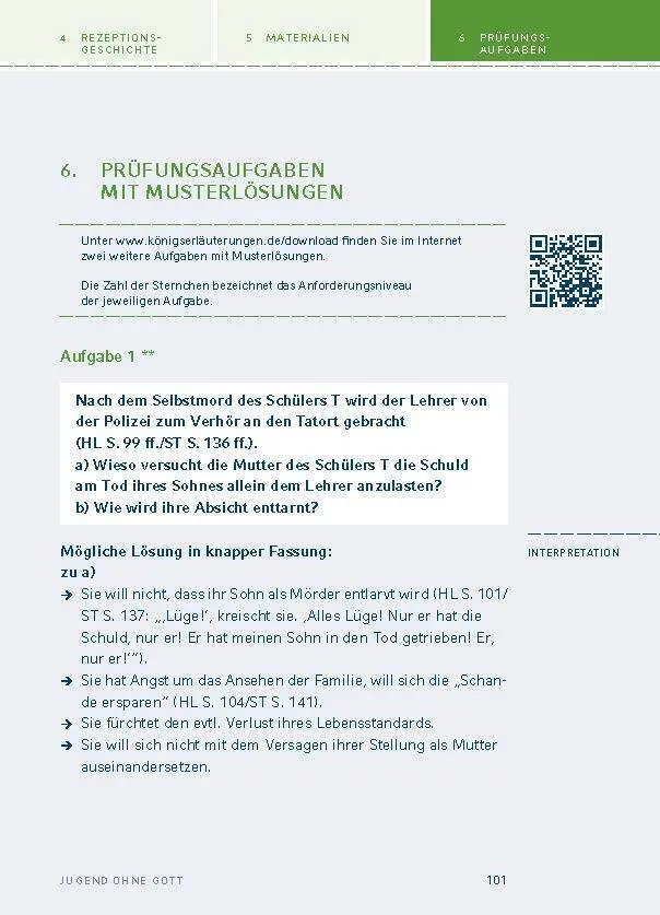 Bild: 9783129303580 | Jugend ohne Gott von Ödön von Horváth | Textanalyse und Interpretation