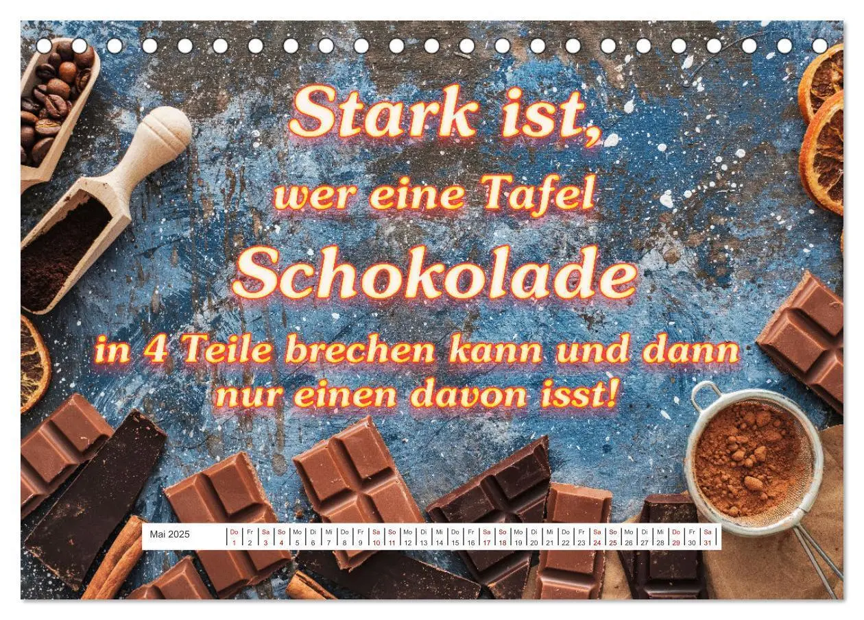 Bild: 9783383983580 | Schokoladen-Poesie (Tischkalender 2025 DIN A5 quer), CALVENDO...