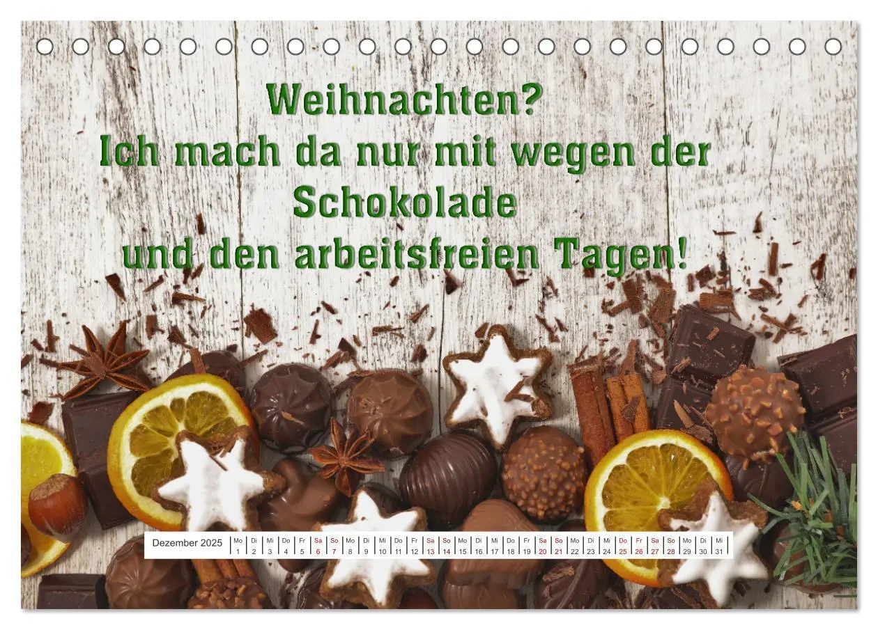 Bild: 9783383983580 | Schokoladen-Poesie (Tischkalender 2025 DIN A5 quer), CALVENDO...