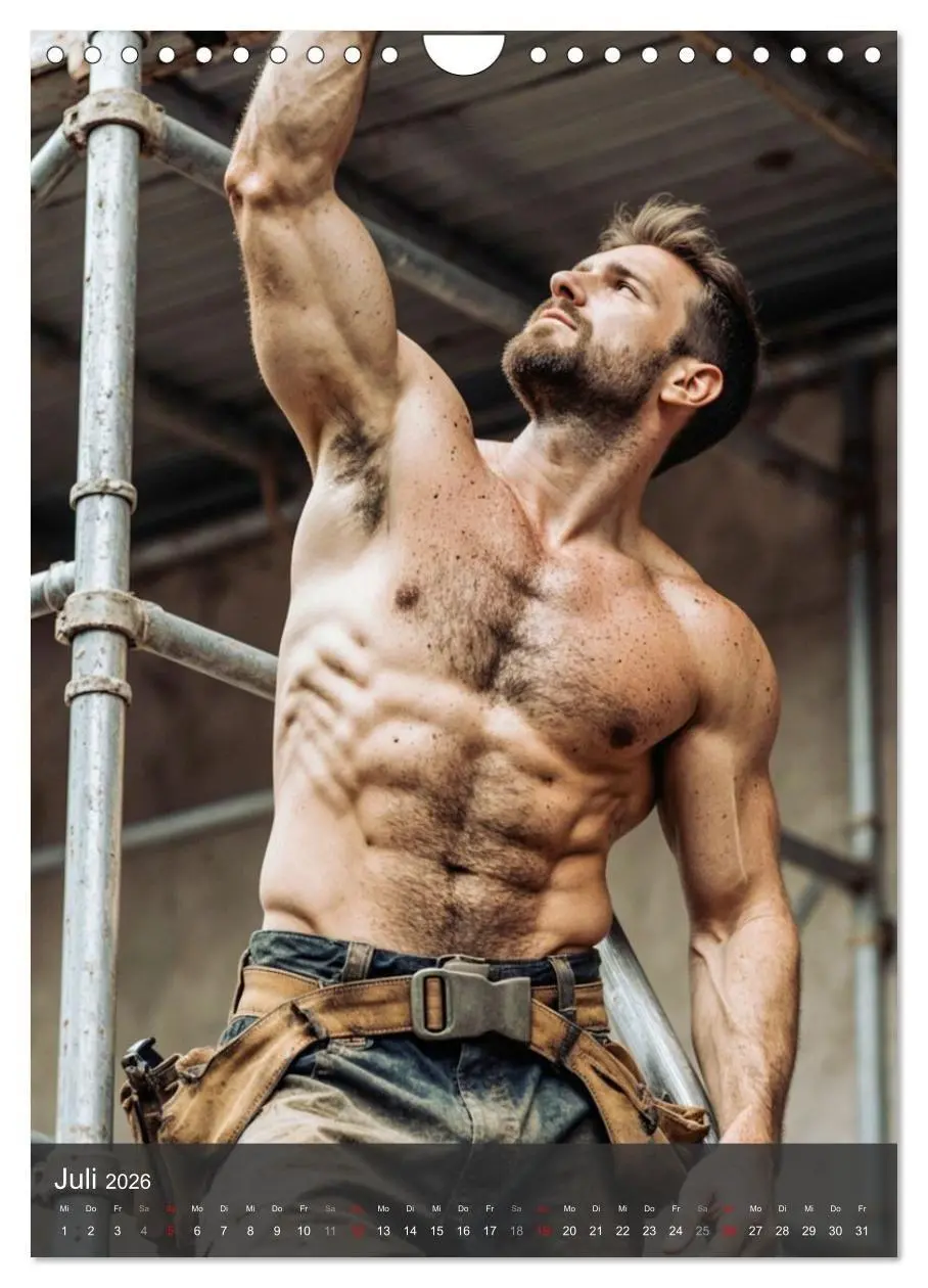 Bild: 9783516703580 | SEXY BAUARBEITER - Nackte Männer packen an (Wandkalender 2026 DIN...
