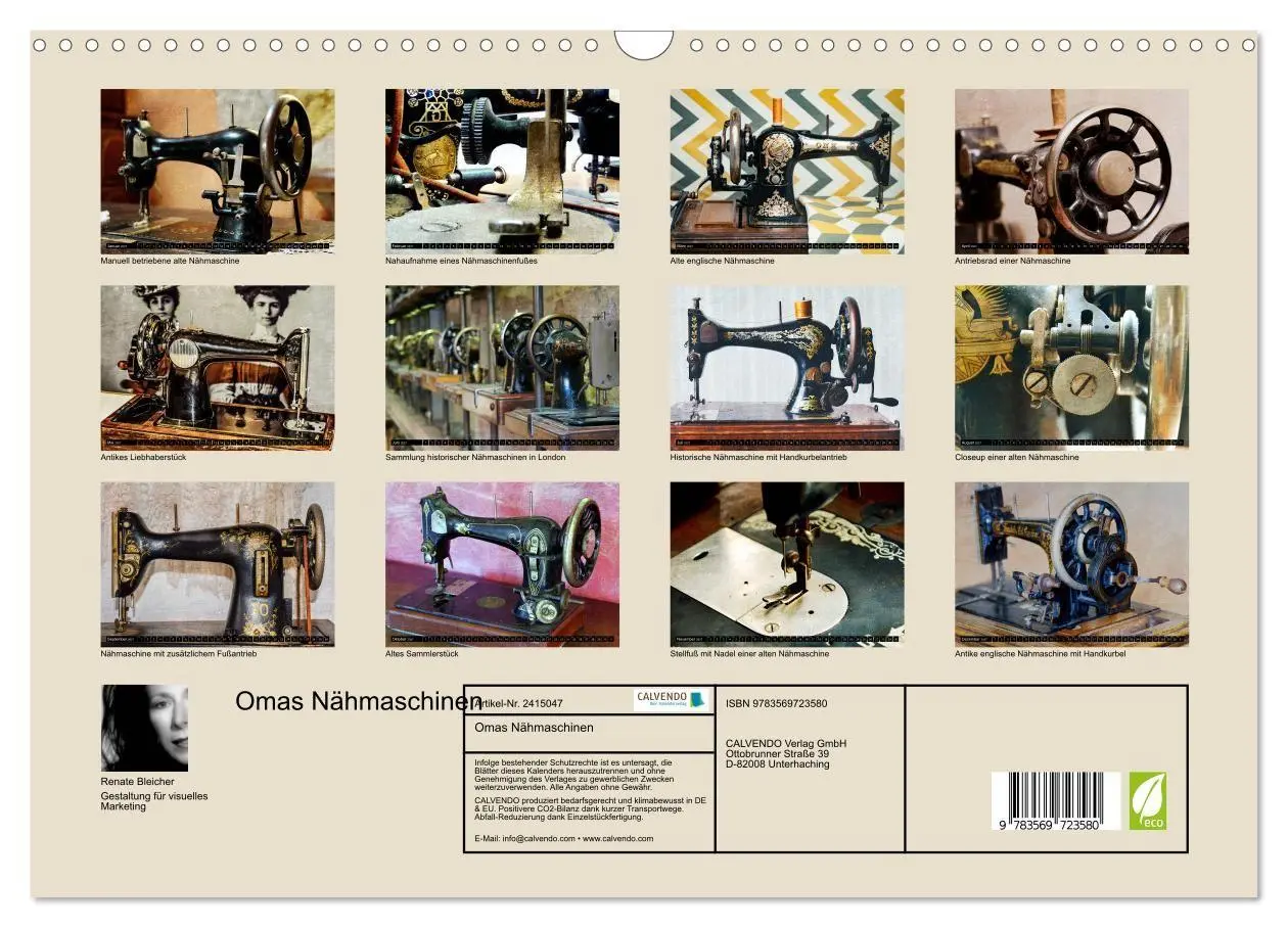 Bild: 9783569723580 | Omas Nähmaschinen (Wandkalender 2027 DIN A3 quer), CALVENDO...