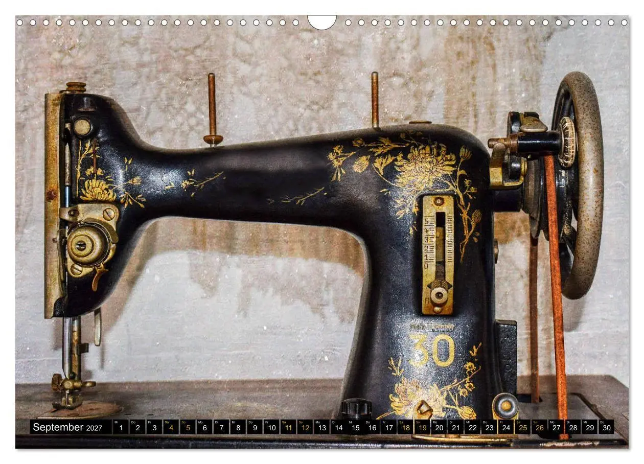 Bild: 9783569723580 | Omas Nähmaschinen (Wandkalender 2027 DIN A3 quer), CALVENDO...
