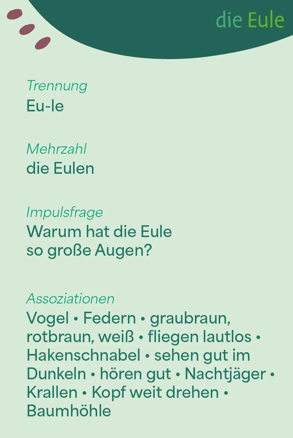 Bild: 9783960463580 | Wortschatzkärtchen: Im Wald | Esther Zulauf | Taschenbuch | 32 S.