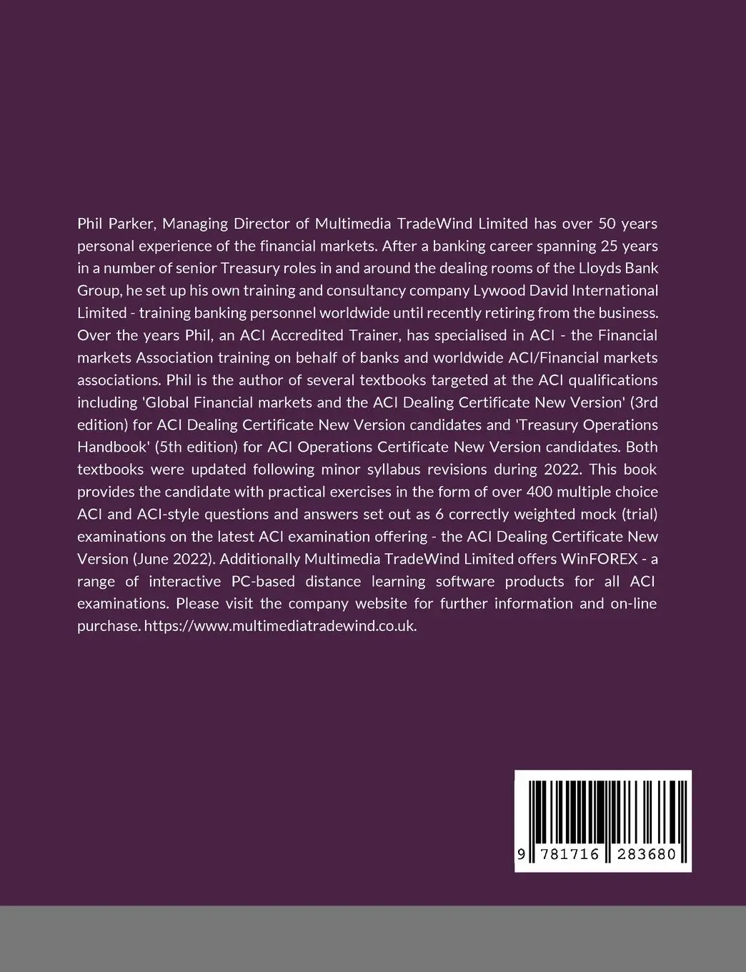Rückseite: 9781716283680 | ACI Dealing Certificate New Version Questions and Answers | Parker