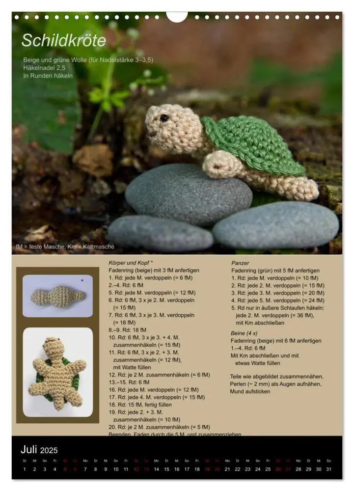 Bild: 9783435993680 | Amigurumi - Häkelideen mit Anleitung (Wandkalender 2025 DIN A3...