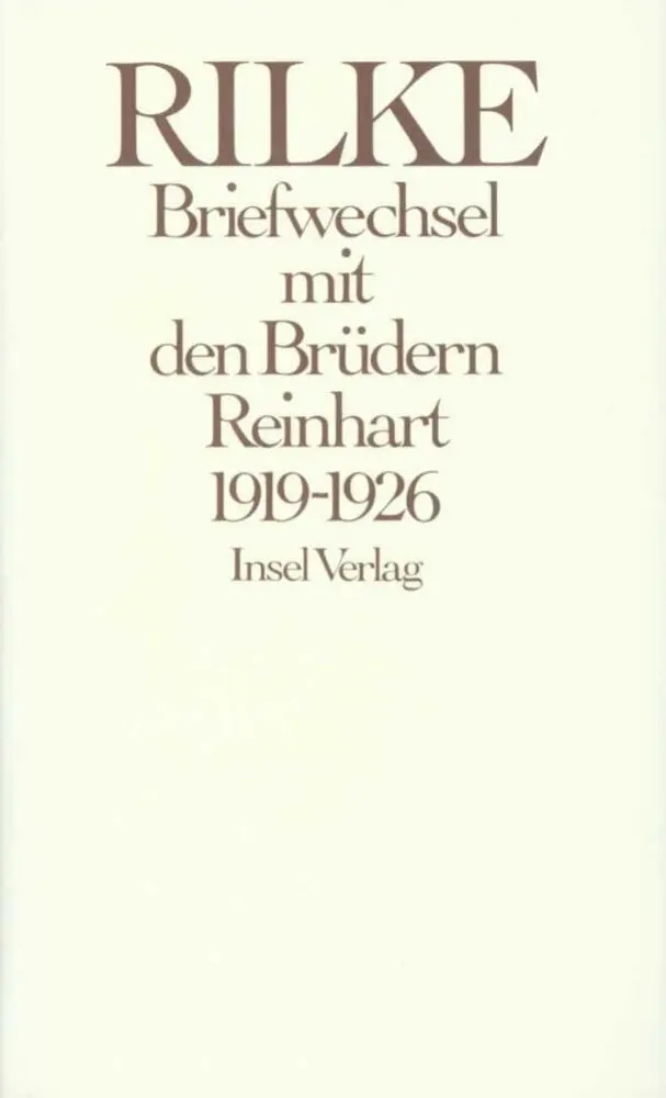 Cover: 9783458143680 | Briefwechsel mit den Brüdern Reinhart 1919-1926 | Rainer Maria Rilke