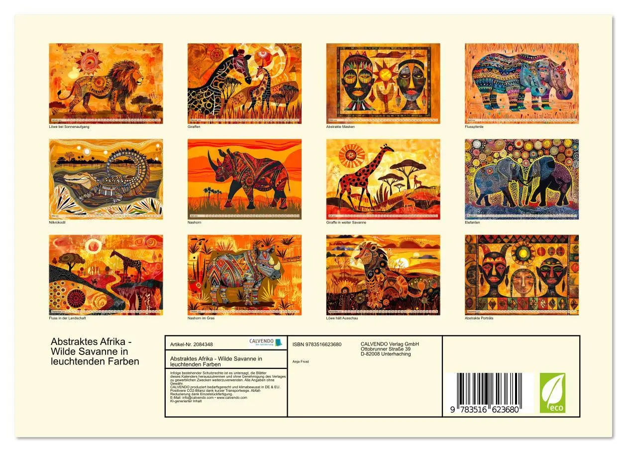 Bild: 9783516623680 | Abstraktes Afrika - Wilde Savanne in leuchtenden Farben...