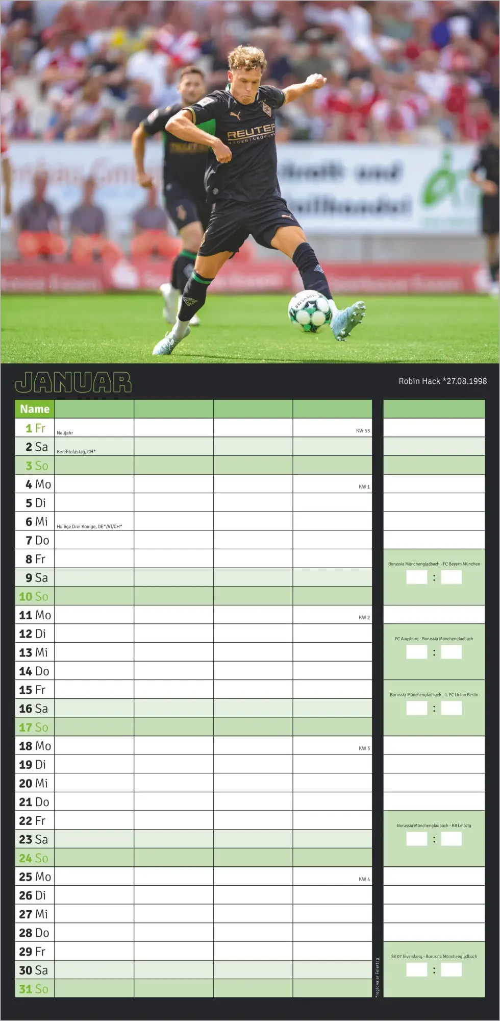 Bild: 4069095013780 | Borussia Mönchengladbach 2027 | Neumann Verlage GmbH &amp; Co KG | 14 S.
