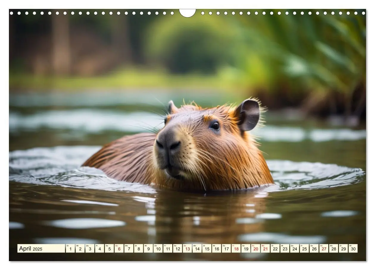 Bild: 9783457143780 | Capybaras - Wasserschweine die Herren der Gräser (Wandkalender 2025...