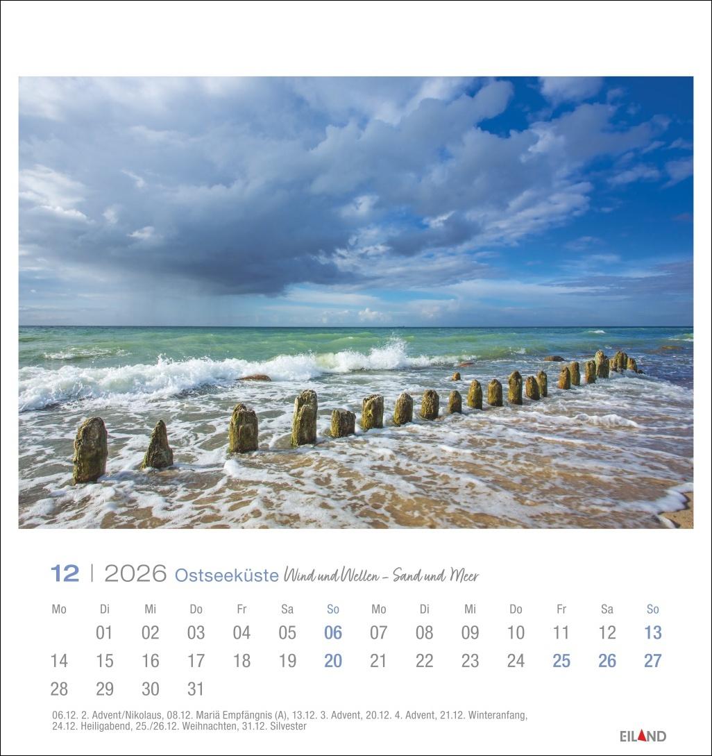 Bild: 9783964023780 | Ostseeküste Postkartenkalender 2026 - Wind und Wellen - Sand und Meer