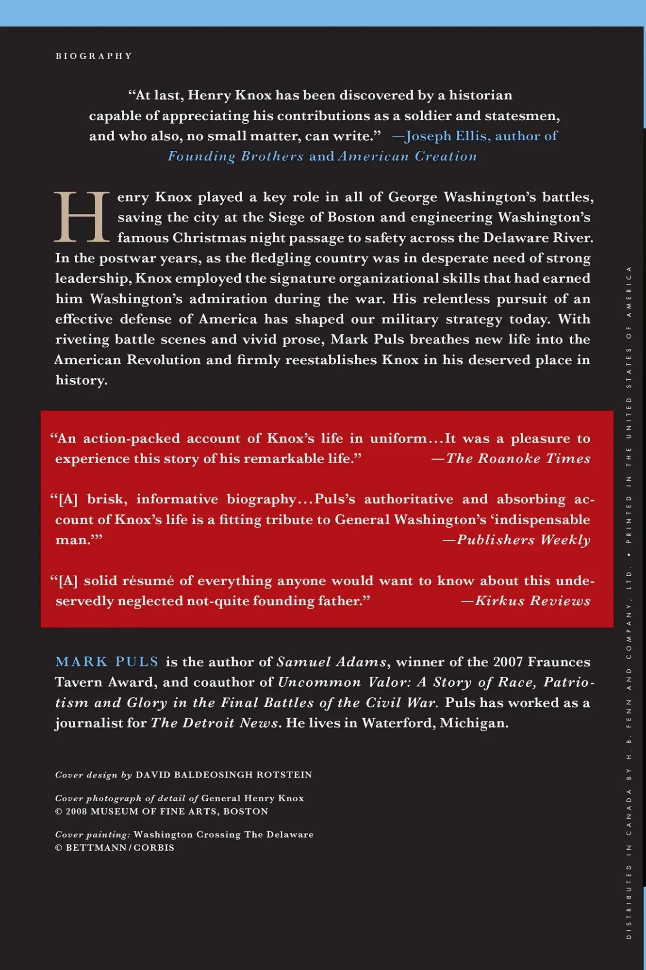 Rückseite: 9780230623880 | Henry Knox | Visionary General of the American Revolution | Mark Puls