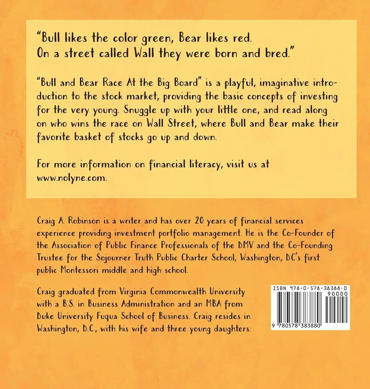 Rückseite: 9780578383880 | Bull &amp; Bear Race at the Big Board | Craig A Robinson | Buch | Englisch