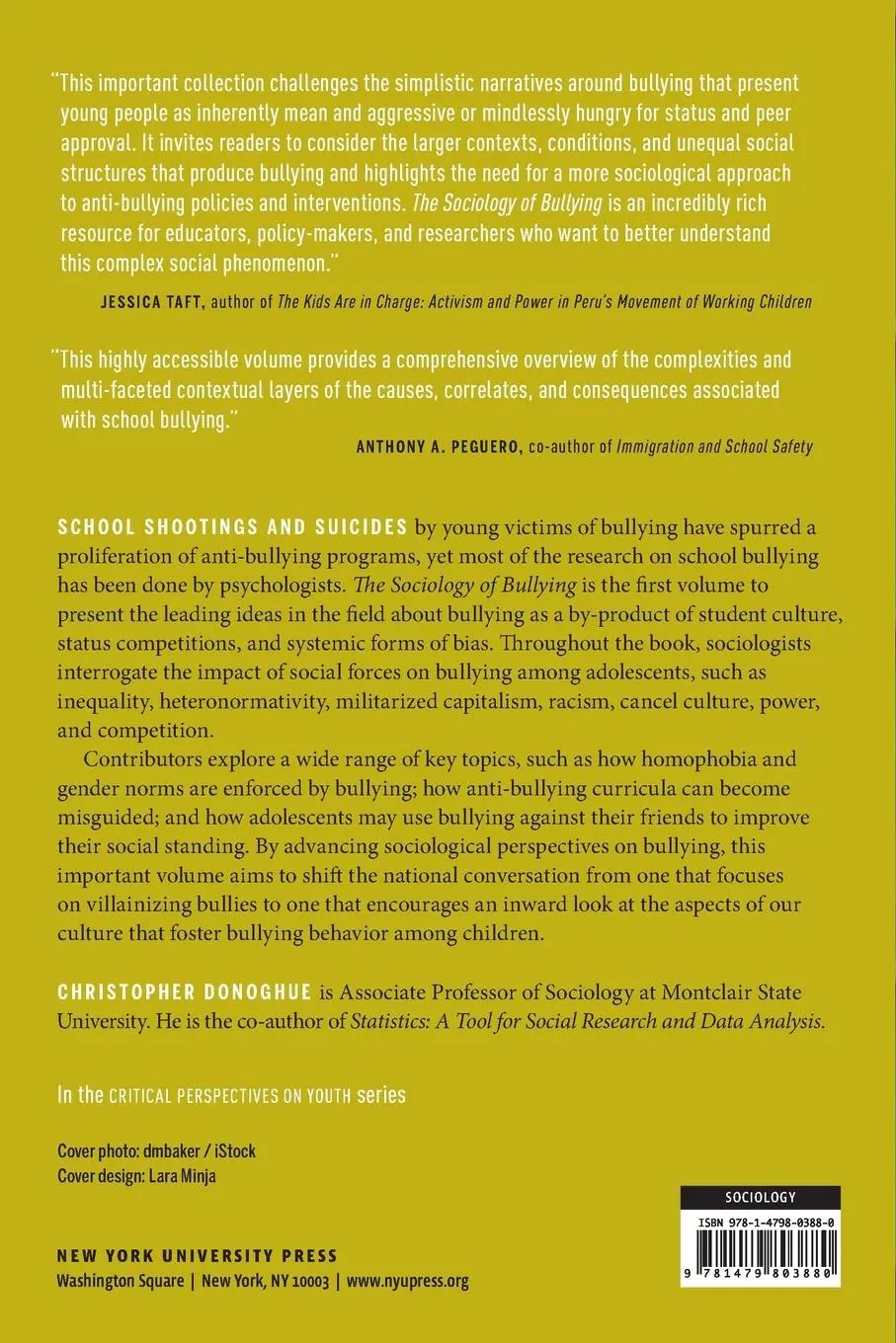 Rückseite: 9781479803880 | The Sociology of Bullying | Christopher Donoghue | Taschenbuch | 2022