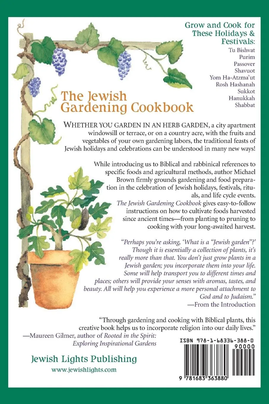 Rückseite: 9781683363880 | The Jewish Gardening Cookbook | Michael Brown | Taschenbuch | Englisch
