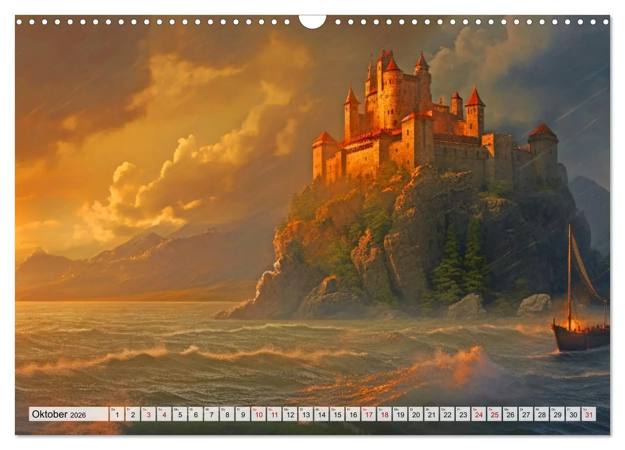 Bild: 9783457513880 | Abstecher ins Mittelalter (Wandkalender 2026 DIN A3 quer), CALVENDO...