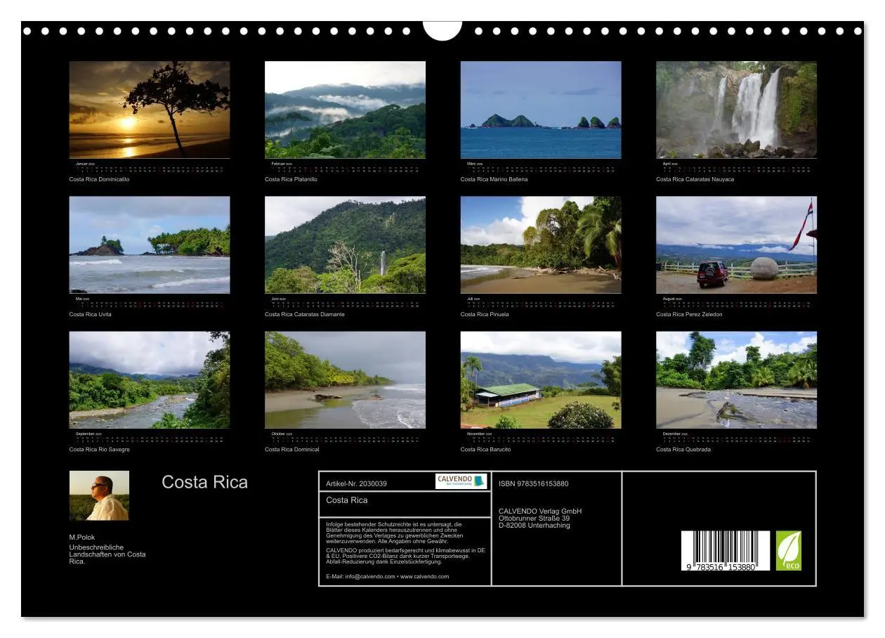 Bild: 9783516153880 | Costa Rica (Wandkalender 2026 DIN A3 quer), CALVENDO Monatskalender