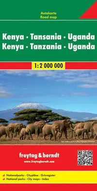 Cover: 9783707913880 | Kenya - Tansania - Uganda | (Land-)Karte | Karte/Landkarte | Deutsch
