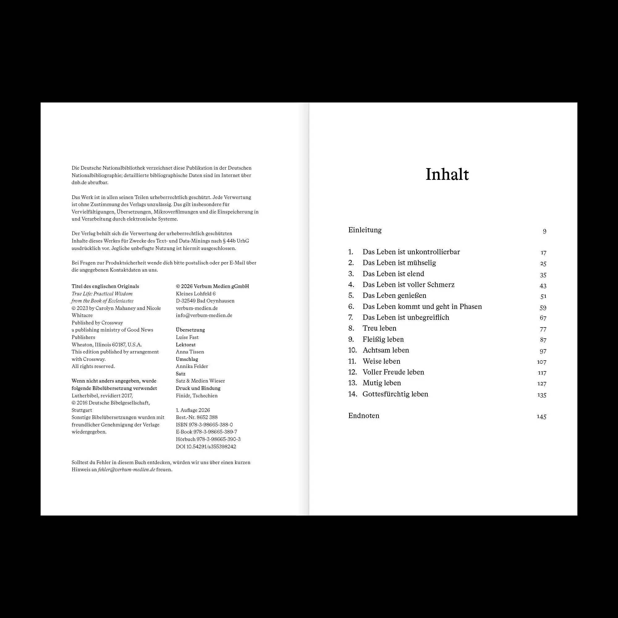Bild: 9783986653880 | Ungeschminkt | Carolyn Mahaney (u. a.) | Taschenbuch | 148 S. | 2026