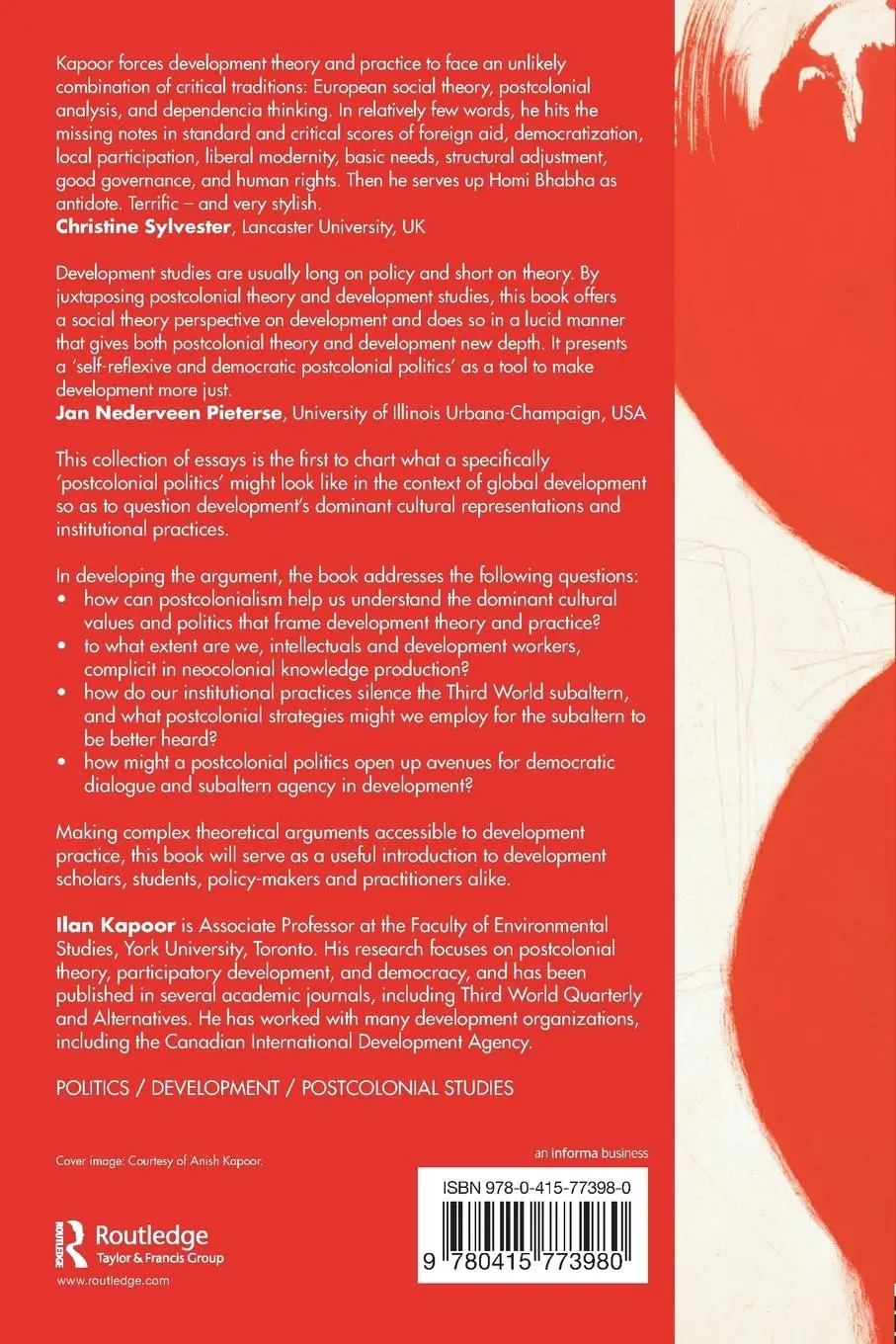 Rückseite: 9780415773980 | The Postcolonial Politics of Development | Ilan Kapoor | Taschenbuch