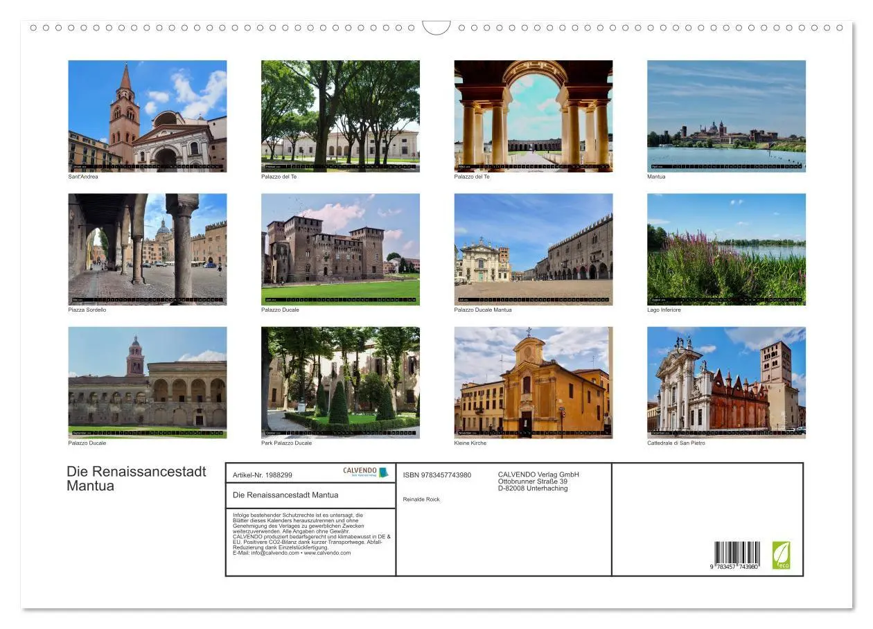 Bild: 9783457743980 | Die Renaissancestadt Mantua (Wandkalender 2026 DIN A2 quer),...