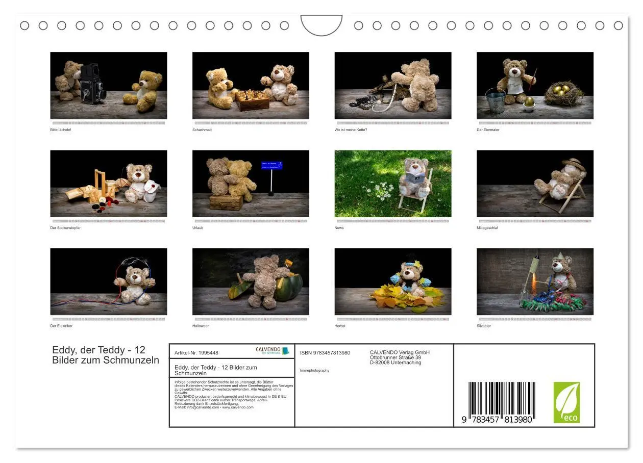 Bild: 9783457813980 | Eddy, der Teddy - 12 Bilder zum Schmunzeln (Wandkalender 2026 DIN...