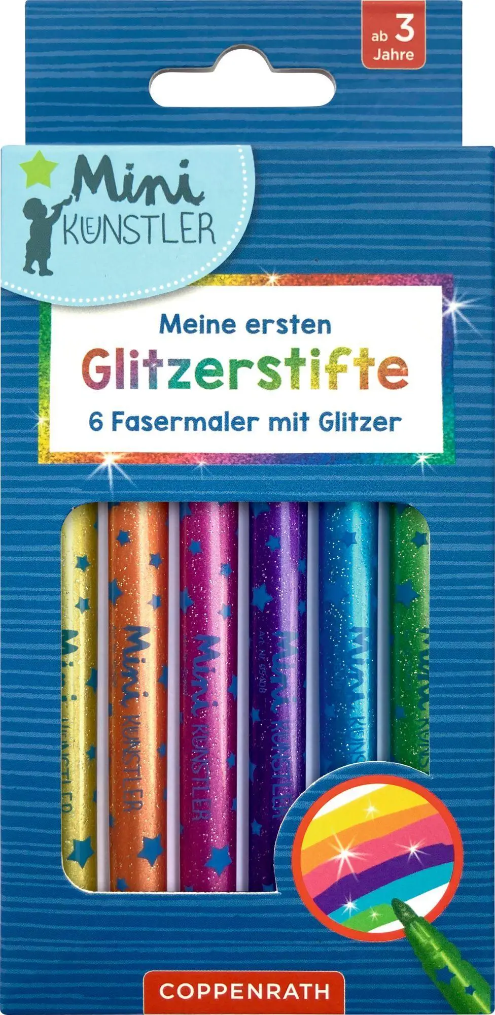 Cover: 4050003954080 | Meine ersten Glitzerstifte | 6 Fasermaler mit Glitzer | Mini-Künstler