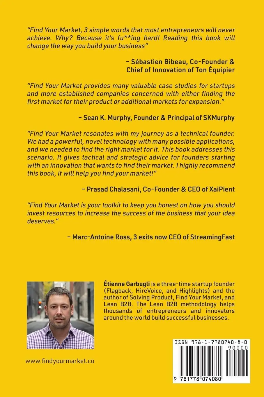 Rückseite: 9781778074080 | Find Your Market | Étienne Garbugli | Taschenbuch | Englisch | 2023