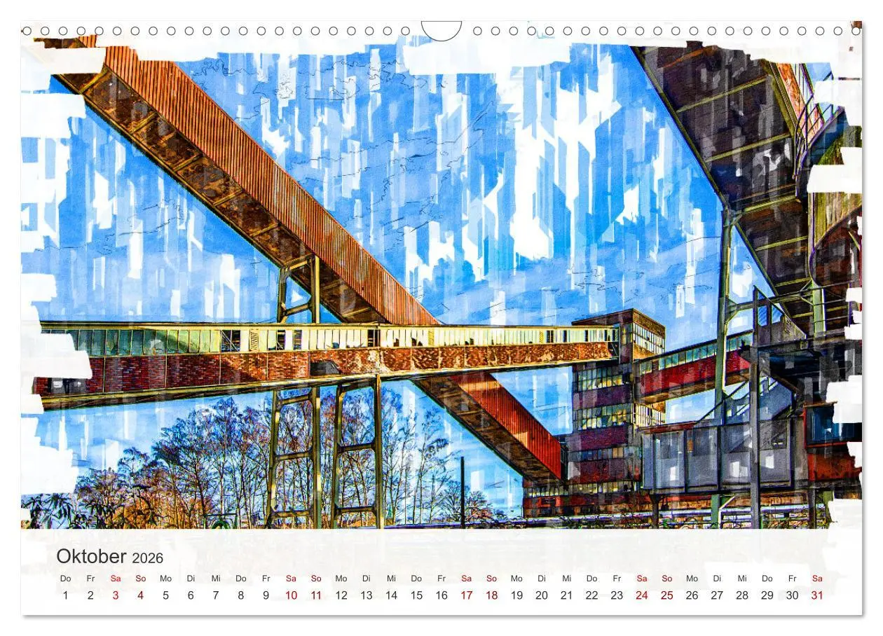 Bild: 9783457324080 | Ruhrpott Art (Wandkalender 2026 DIN A3 quer), CALVENDO Monatskalender