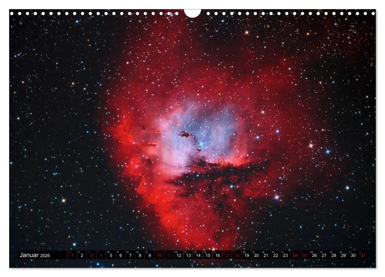 Bild: 9783457874080 | Farbiges Weltall (Wandkalender 2026 DIN A3 quer), CALVENDO...