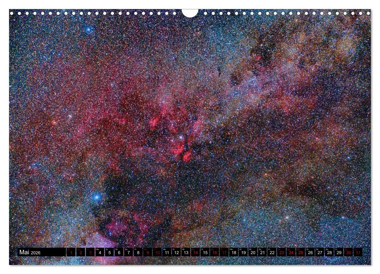 Bild: 9783457874080 | Farbiges Weltall (Wandkalender 2026 DIN A3 quer), CALVENDO...