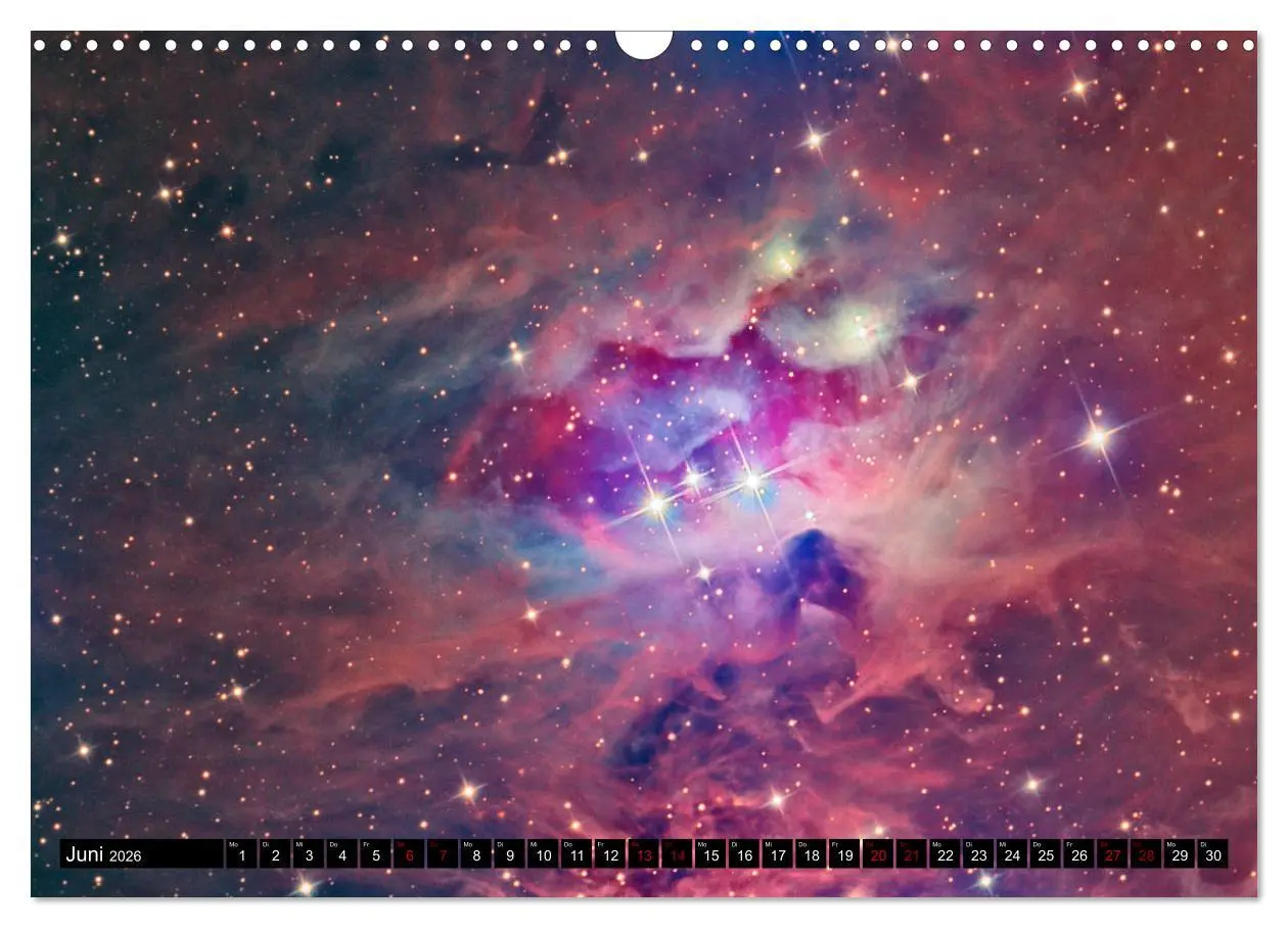 Bild: 9783457874080 | Farbiges Weltall (Wandkalender 2026 DIN A3 quer), CALVENDO...