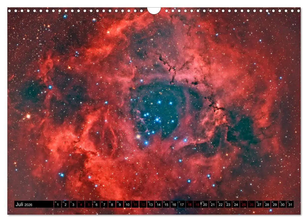 Bild: 9783457874080 | Farbiges Weltall (Wandkalender 2026 DIN A3 quer), CALVENDO...