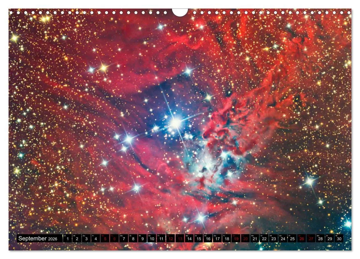 Bild: 9783457874080 | Farbiges Weltall (Wandkalender 2026 DIN A3 quer), CALVENDO...