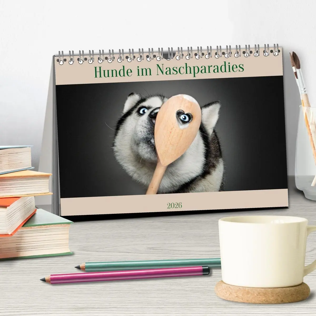 Bild: 9783516724080 | Hunde im Naschparadies (Tischkalender 2026 DIN A5 quer), CALVENDO...