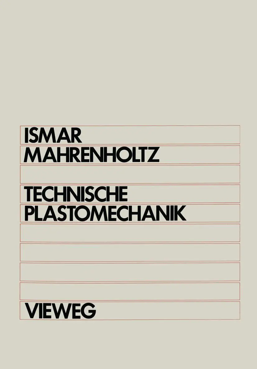 Cover: 9783528084080 | Technische Plastomechanik | Oskar Mahrenholtz (u. a.) | Taschenbuch