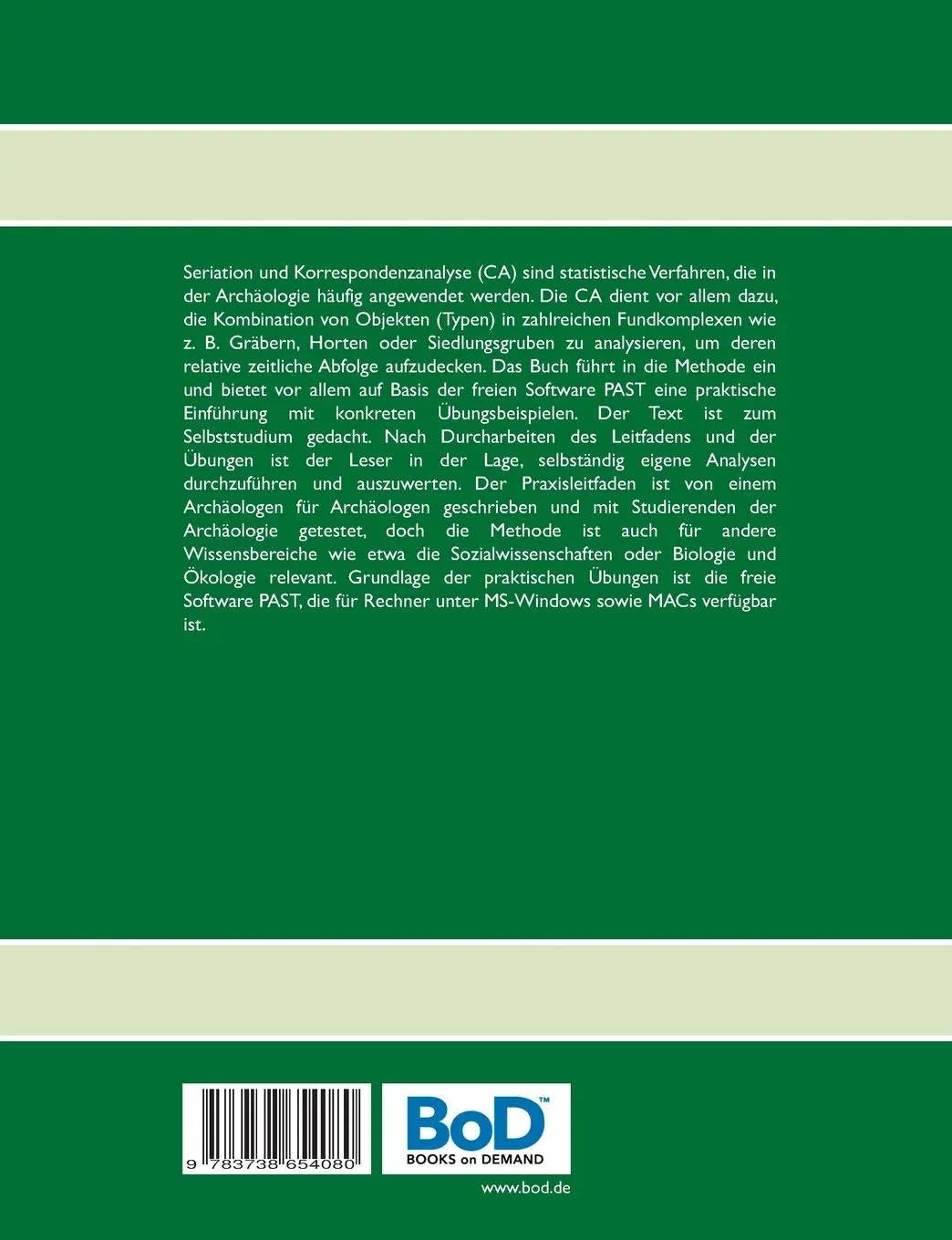 Rückseite: 9783738654080 | Gewußt wie: Praxisleitfaden Seriation und Korrespondenzanalyse in...