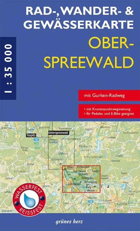 Cover: 9783866364080 | Rad-, Wander- und Gewässerkarte Oberspreewald | (Land-)Karte | Deutsch