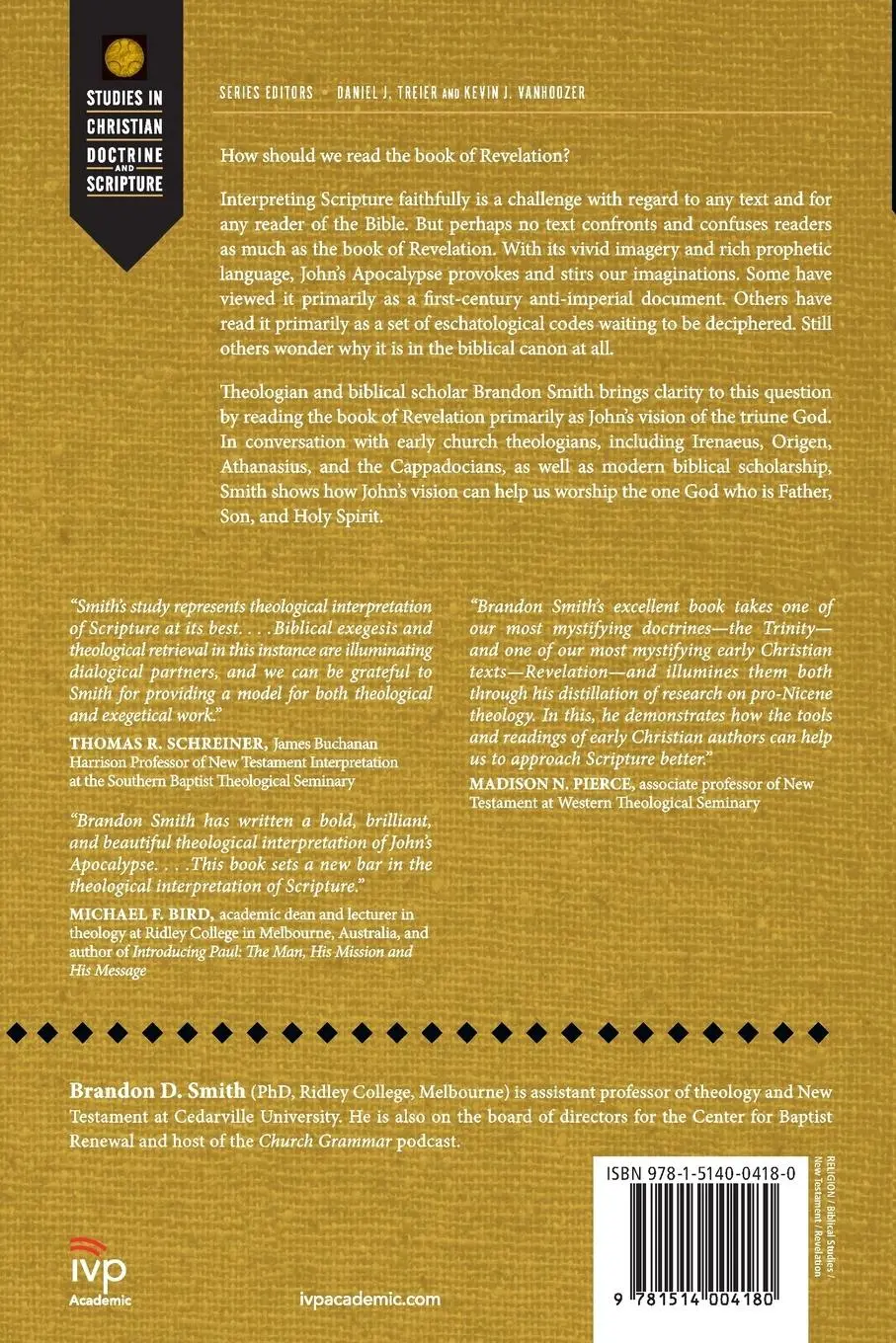 Rückseite: 9781514004180 | The Trinity in the Book of Revelation | Brandon D. Smith | Taschenbuch