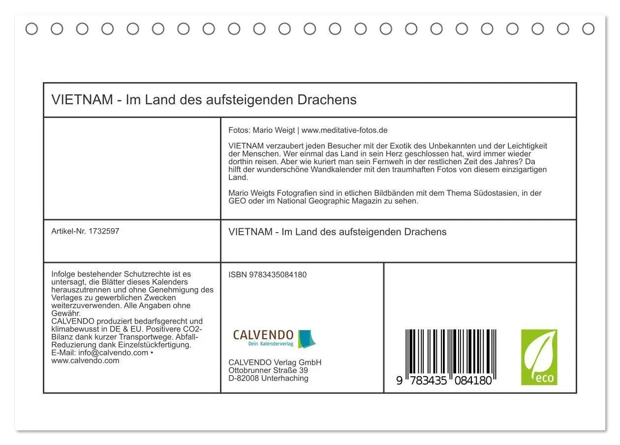 Bild: 9783435084180 | VIETNAM - Im Land des aufsteigenden Drachens (Tischkalender 2025...