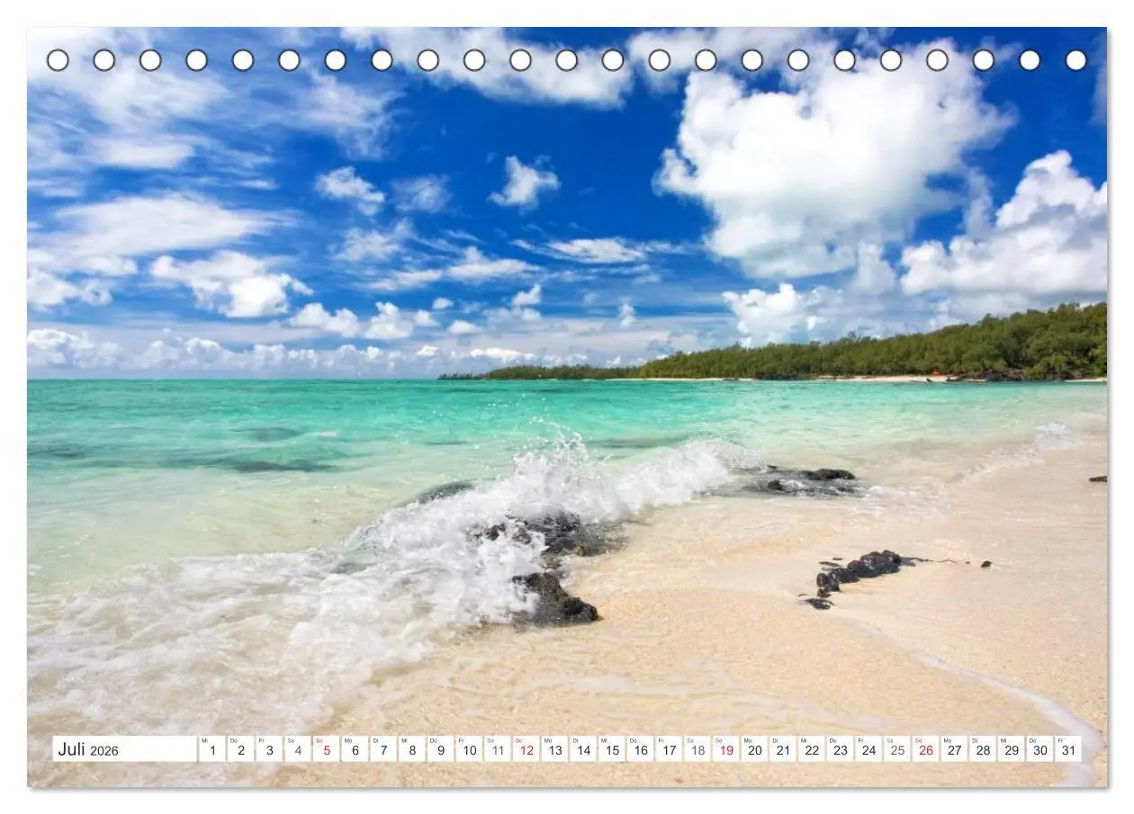 Bild: 9783516194180 | Mauritius (Tischkalender 2026 DIN A5 quer), CALVENDO Monatskalender