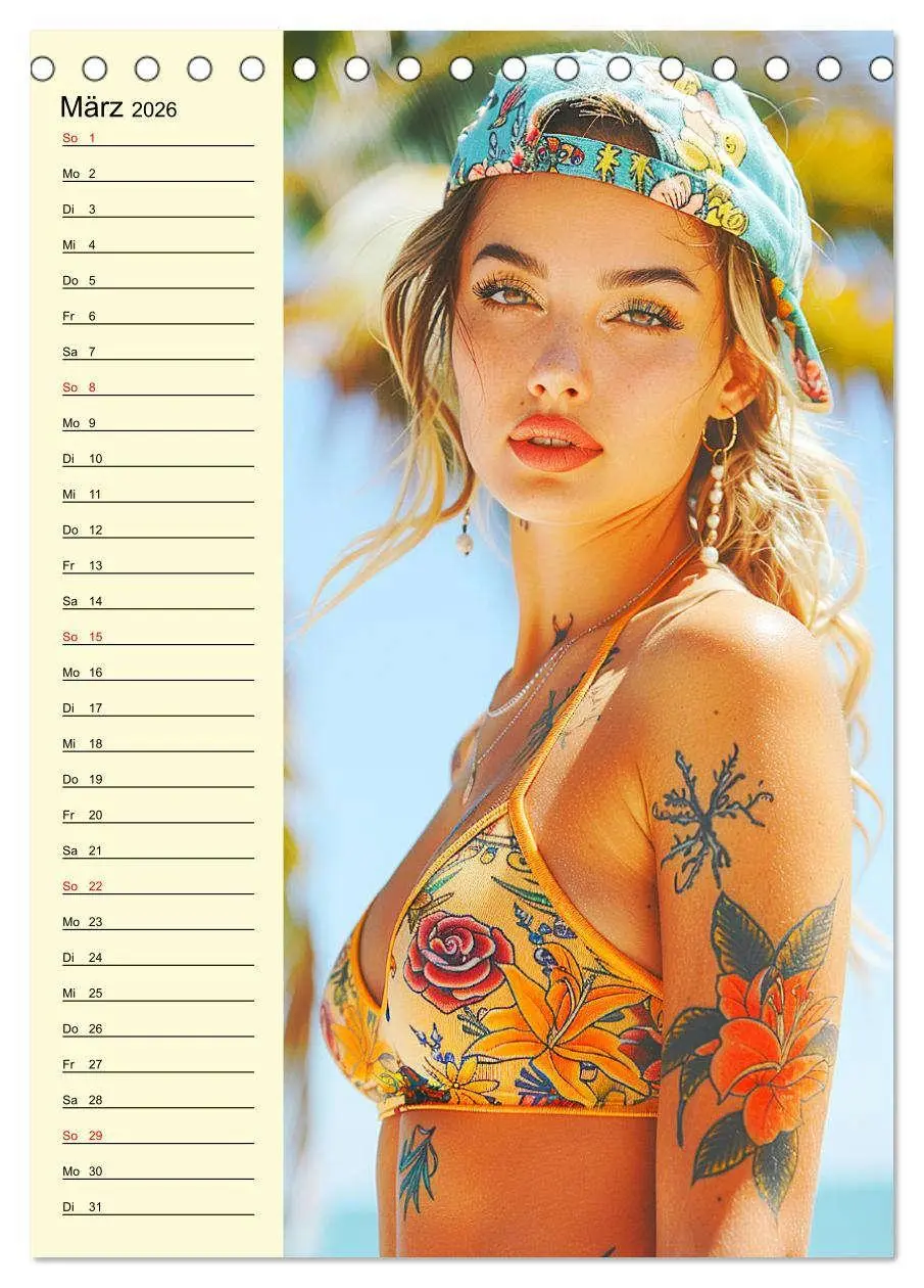 Bild: 9783516264180 | Coole Tatoo-Girls. Hübsch, modern und selbstbewusst (Tischkalender...