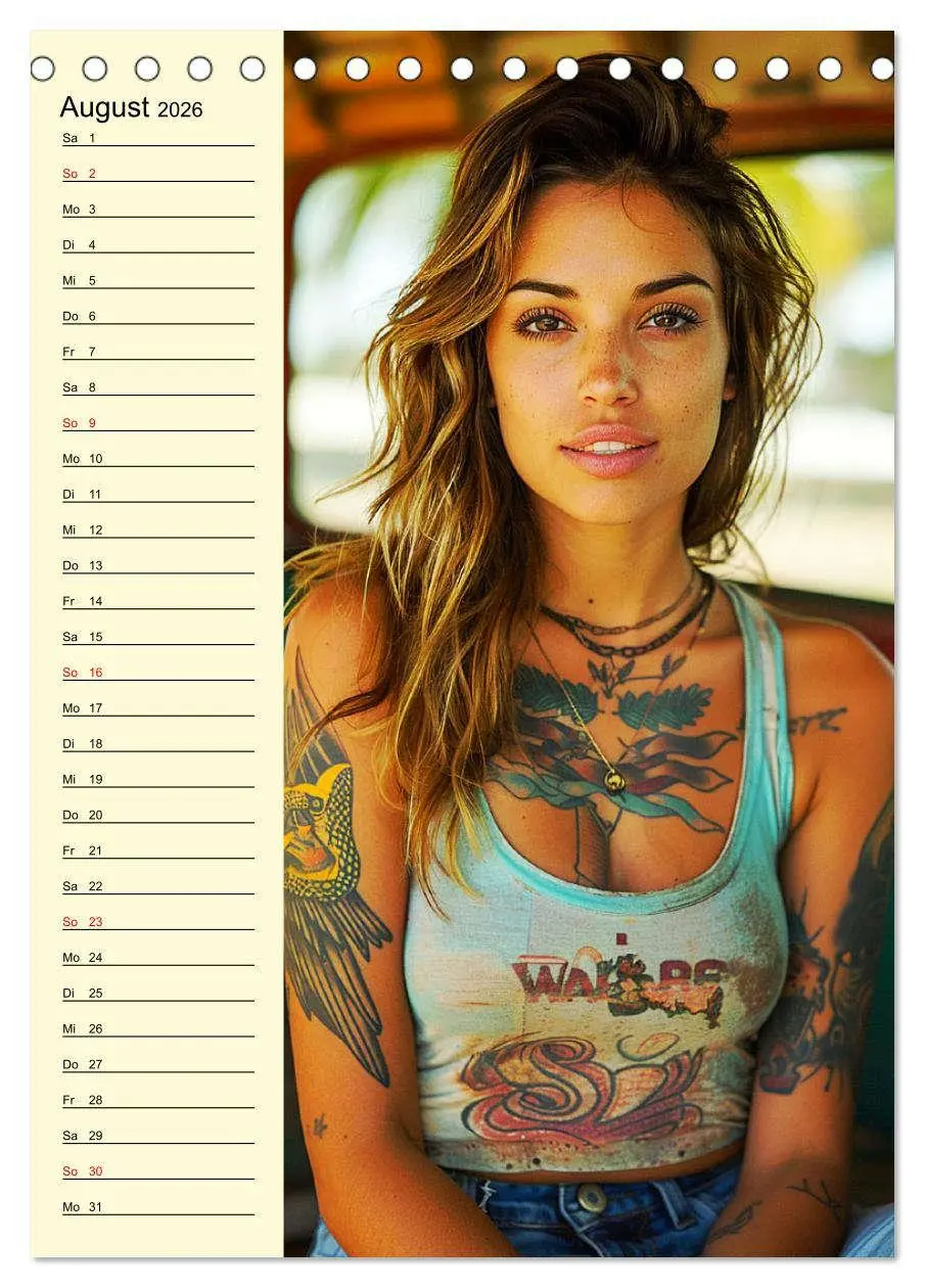 Bild: 9783516264180 | Coole Tatoo-Girls. Hübsch, modern und selbstbewusst (Tischkalender...