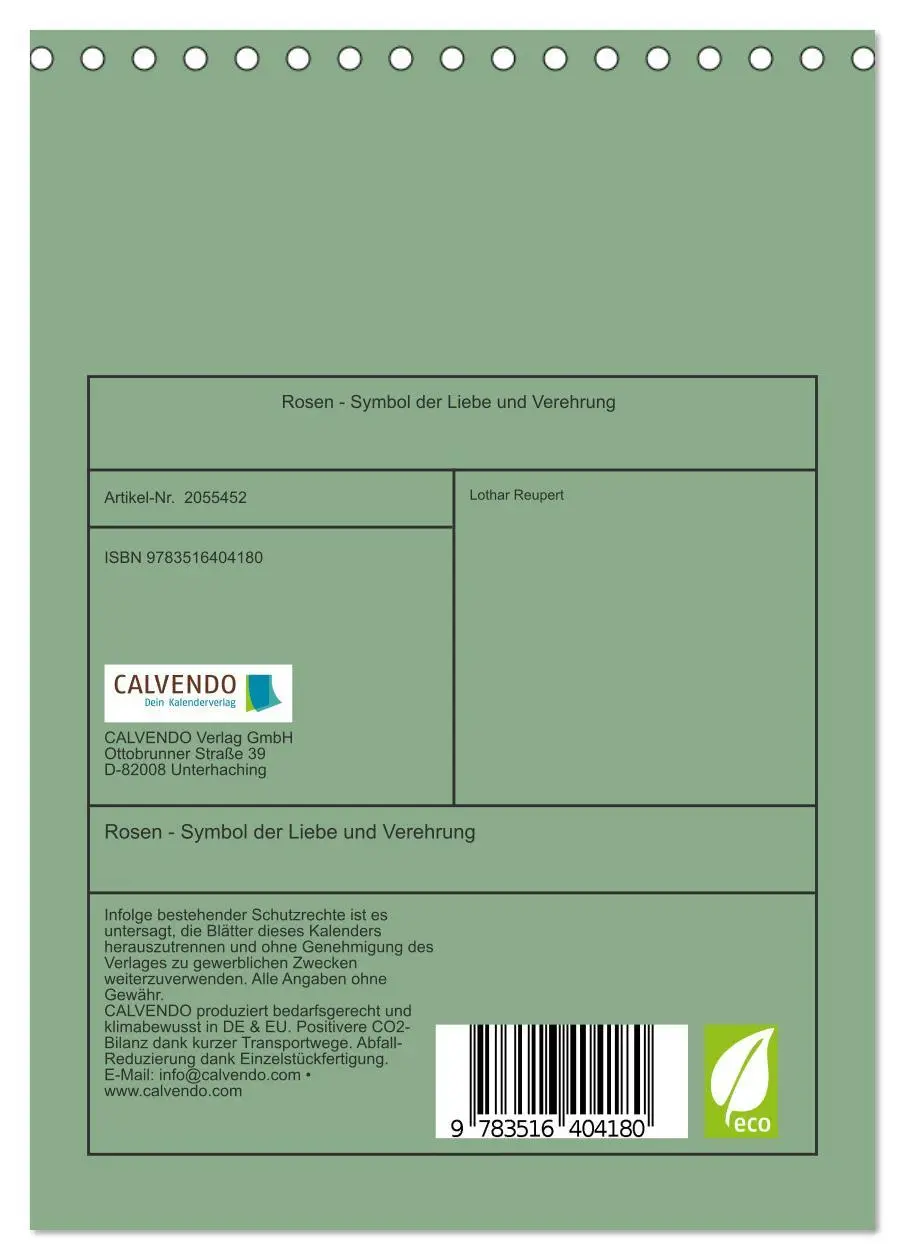 Bild: 9783516404180 | Rosen - Symbol der Liebe und Verehrung (Tischkalender 2026 DIN A5...