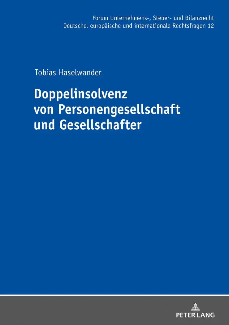 Cover: 9783631794180 | Doppelinsolvenz von Personengesellschaft und Gesellschafter | Buch